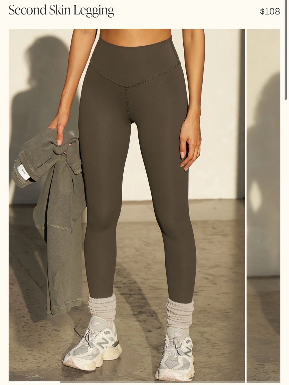 Joah brown second skin suede legging MEDIUM